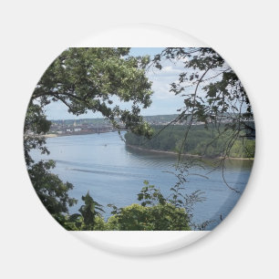 Stad Dubuque, Iowa op de Mississippi Magneet