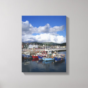 Stad en haven, Dingle, County Kerry, Canvas Afdruk