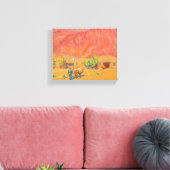 Stad en kliffen door Maynard Dixon Canvas Afdruk (Insitu (Woonkamer))