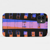 Stad flatgebouw 's nachts Case-Mate iPhone case (Achterkant (horizontaal))