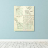 Stad Fowler, Benton Co. Canvas Afdruk (Insitu (Houten vloer))