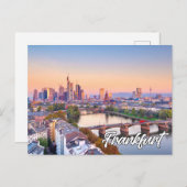 Stad Frankfurt, Duitsland Briefkaart (Voorkant / Achterkant)