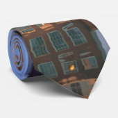 Stad Gebouwen op de rivier Stropdas (Opgerold)