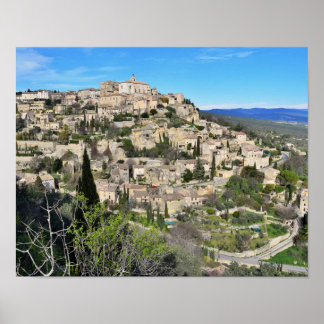 Stad Gordes in de Provence Frankrijk Europa Poster