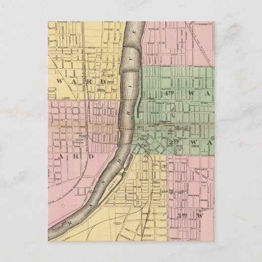 Stad Grand Rapids, provincie Kent Briefkaart (Voorkant)