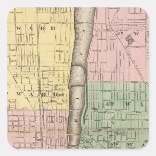 Stad Grand Rapids, provincie Kent Vierkante Sticker