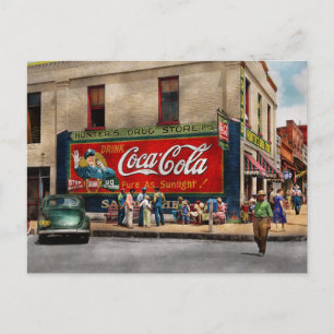 Stad - Greensboro GA - Hunter's Drug Store 1939 Briefkaart