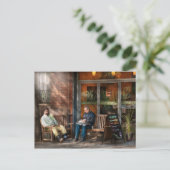 Stad - Greenwich Village - The path café Briefkaart (Staand voorkant)