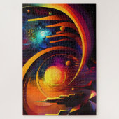 Stad ​ heldere abstracte moderne zonnedecoratie legpuzzel (Verticaal)