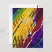Stad II - Abstracte regenboogstralen Briefkaart (Voorkant / Achterkant)