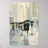 Stad in de Regen Poster (Voorkant)