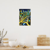 Stad in de toekomst poster (Keuken)