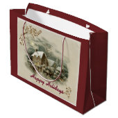 stad in de winter groot cadeauzakje (Achterkant Gekanteld)