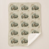 stad in de winter sherpa deken (Voorkant)