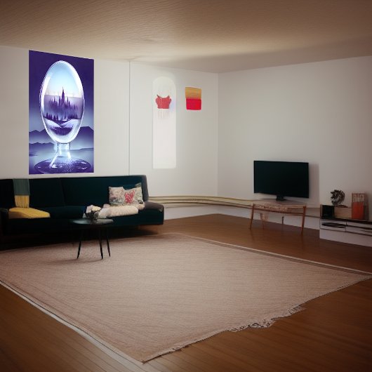 Stad in een glazen bubbel | AI Art Poster