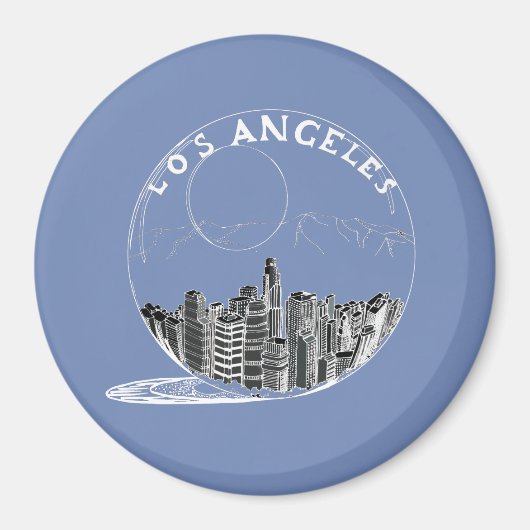 Stad in een glazen kom. Los Angeles Magneet (Voorkant)
