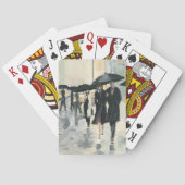 Stad in Regen Pokerkaarten (Achterkant)