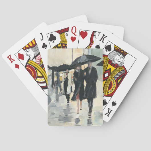 Stad in Regen Speelkaarten (Achterkant)