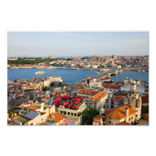 Stad Istanbul in Turkije Foto Afdruk