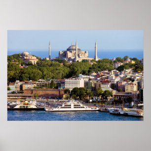 Stad Istanbul in Turkije Poster