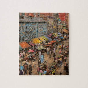 Stad - Joodse markt aan de East Side 1890 Legpuzzel