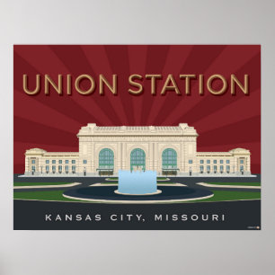 Stad Kansas Landmarks: Station van de Unie - 24 x Poster