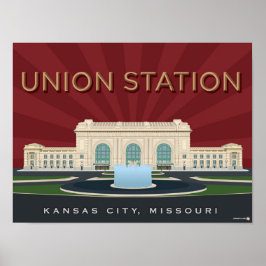 Stad Kansas Landmarks: Uniestation - 16 x 12 Poster