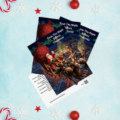 Stad Kerst Vintage Sinterklaas Briefkaart