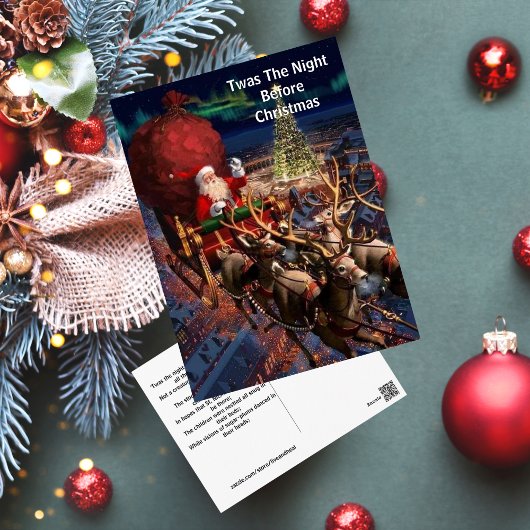 Stad Kerst Vintage Sinterklaas Briefkaart