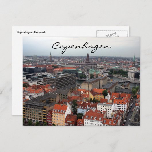 stad kopenhagen briefkaart (Voorkant / Achterkant)