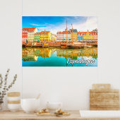 Stad Kopenhagen, Denemarken Poster (Keuken)