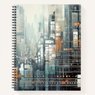 Stad Landschap Art Decor Verf Mozaïek Notitieboek