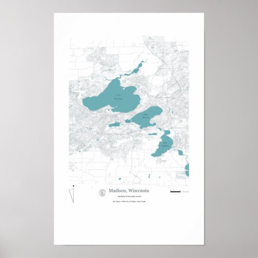 Stad Madison Lakes Poster (Voorkant)