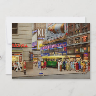 Stad - Manhattan, NY - 43rd en Broadway 1952 Kaart