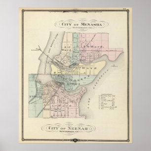 Stad Menasha, stad Neenah Poster