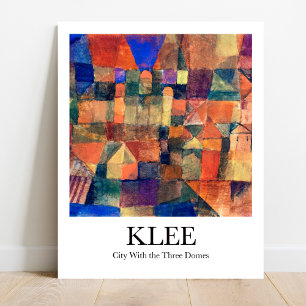 Stad met de drie domes van Paul Klee Poster