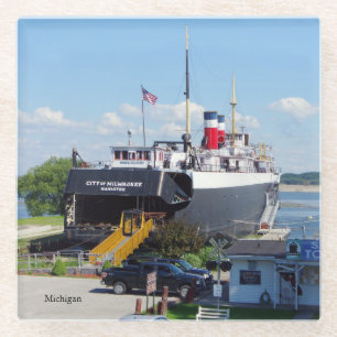 Stad Milwaukee glass onderzetters