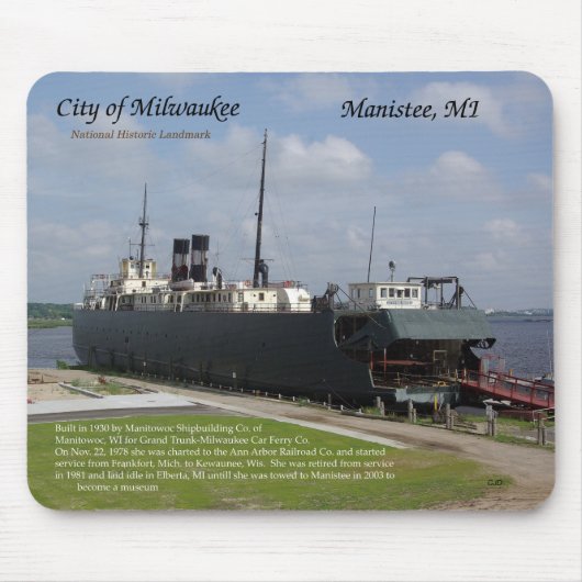 Stad Milwaukee mousepad Muismat (Voorkant)