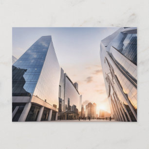 Stad modern zakelijk centrum briefkaart
