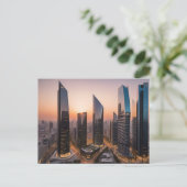 Stad modern zakencentrum briefkaart (Staand voorkant)