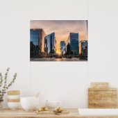 Stad modern zakencentrum poster (Keuken)