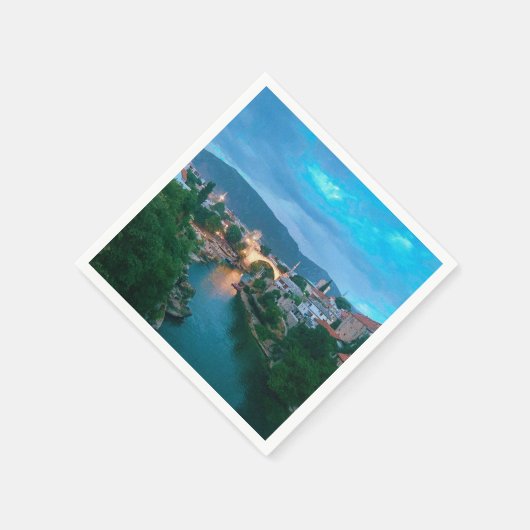 Stad Mostar - Bosnië en Herzegovina Servet (Hoek)