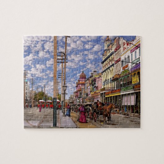 Stad - New Orleans het Victoriaans tijdperk 1887 Legpuzzel (Horizontaal)