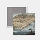 stad New York 1850-1860 Magneet (Voorkant / Achterkant)