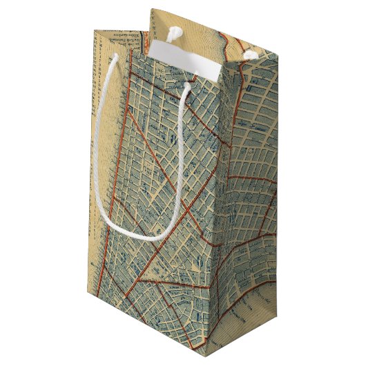 Stad New York Klein Cadeauzakje (Achterkant Gekanteld)