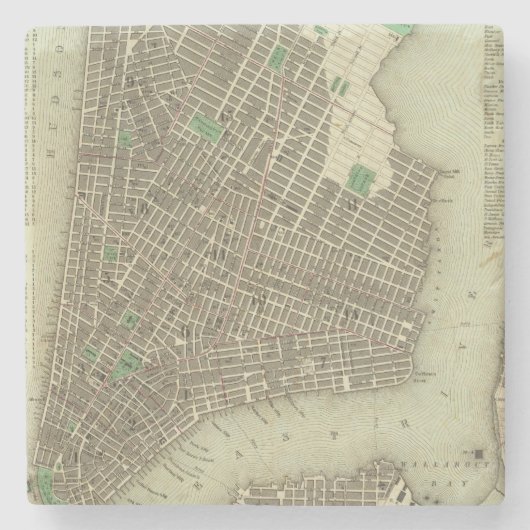 stad New York Stenen Onderzetter (Voorkant)