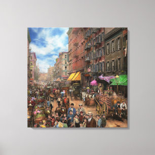 Stad - NY - Smaak van Italië 1900 Canvas Afdruk