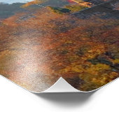 Stad op de rivier foto afdruk (Hoek)