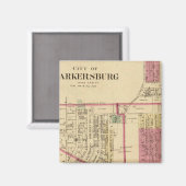 Stad Parkersburg, West Virginia Magneet (Voorkant / Achterkant)