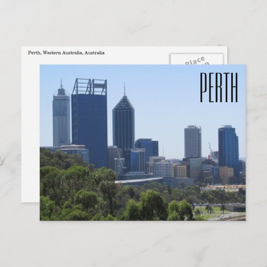 stad perth briefkaart (Voorkant / Achterkant)